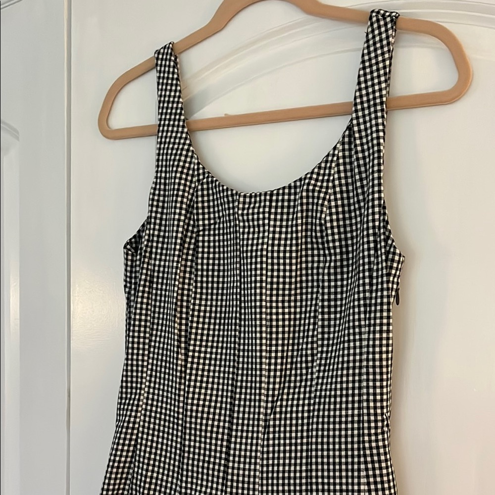 a new day Black & White Gingham Tank Midi Dress